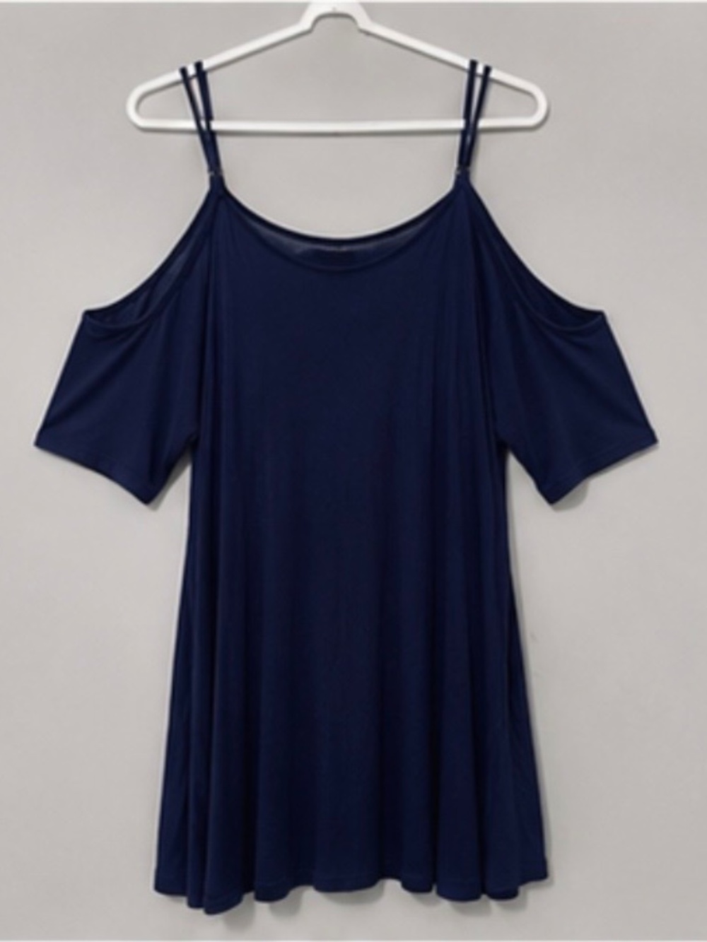 Cheap Monday Navy Cold Shoulder Mini Dress Size S 100% Viscose Y2K